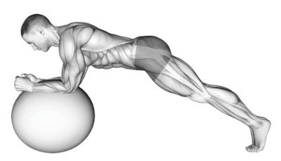 Planche sur Swiss ball - Musculation ciblé adapté au golfeur Planche sur Swiss ball - Musculation ciblé adapté au golfeur