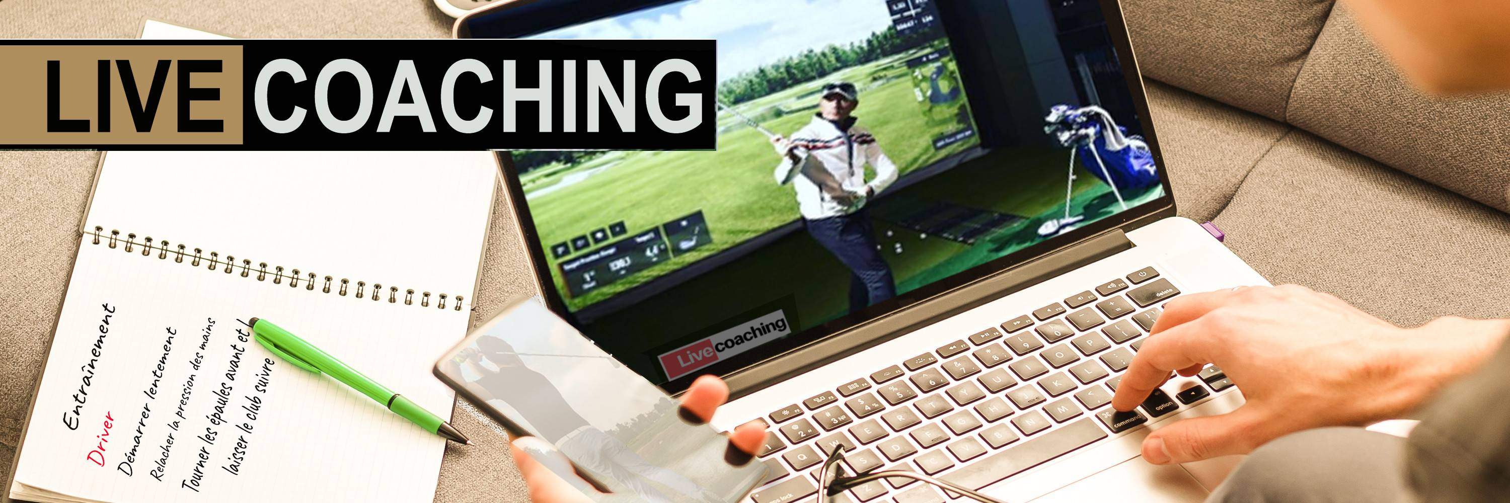 Vous souhaitez bénéficier d’un coaching golf en ligne sur-mesure?